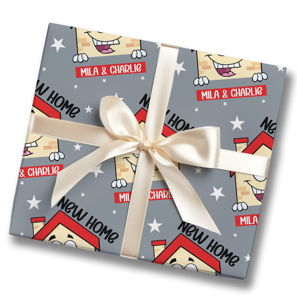 Personalised Wrapping Paper New Home House Cartoon Custom Gift Wrap