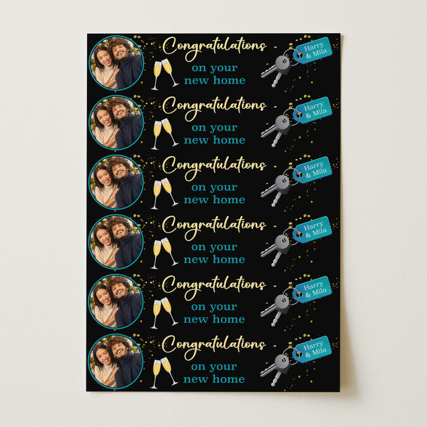 Personalised Wrapping Paper New Home House Key Round Photo Custom Gift Wrap