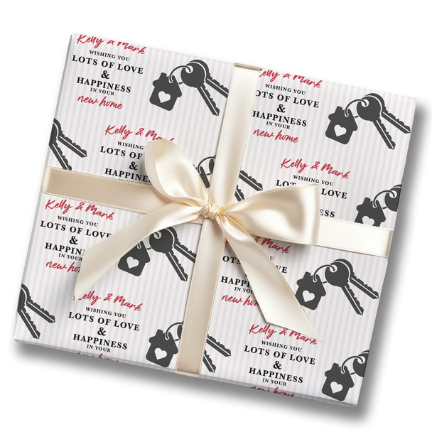 Personalised Wrapping Paper New Home House Key Custom Gift Wrap