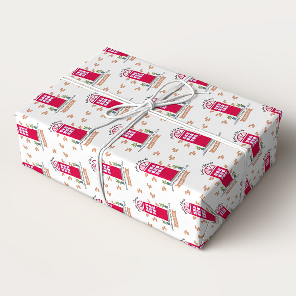 Personalised Wrapping Paper New Home Red Door Custom Gift Wrap