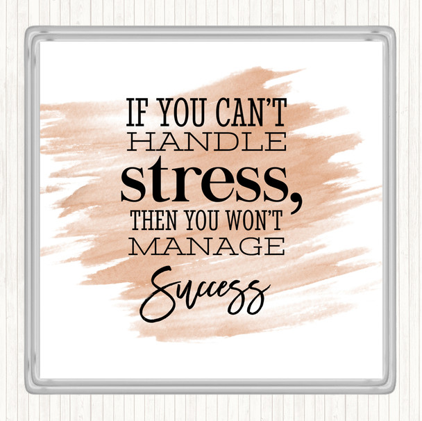 Watercolour Cant Handle Stress Quote Coaster