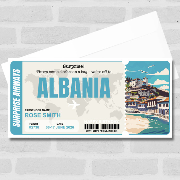 Trip To Albania Pass Personalised Gift Voucher Surprise Trip Holiday Ticket