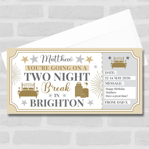 Two Night Break Brighton Personalised Gift Voucher Surprise Trip Holiday Ticket