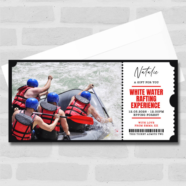 White Water Rafting Experience Personalised Surprise Ticket Gift Voucher