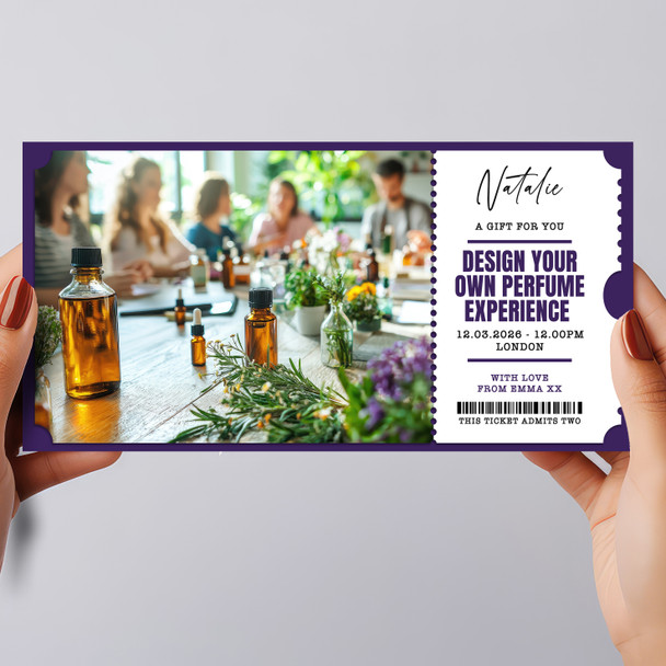 Design Your Own Perfume Experience Personalised Surprise Ticket Gift Voucher