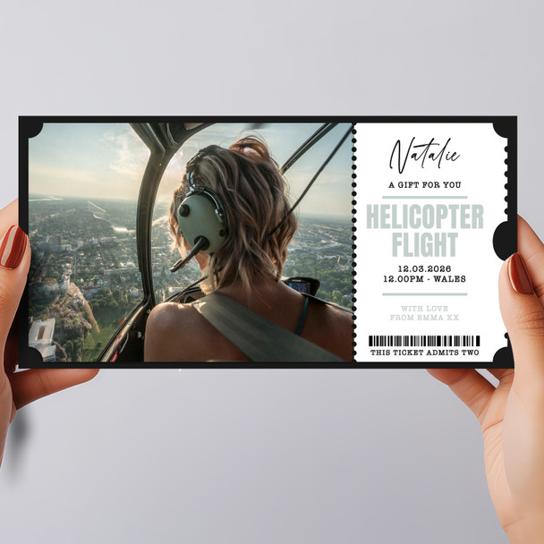 Helicopter Flight Personalised Surprise Ticket Gift Voucher