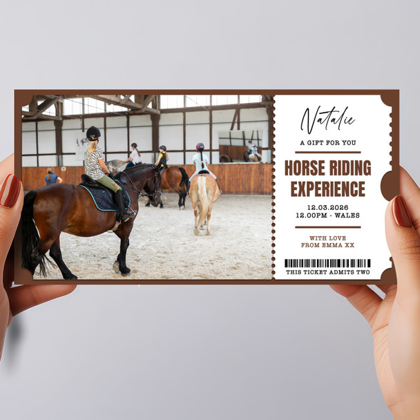 Horse Riding Experience Personalised Surprise Ticket Gift Voucher