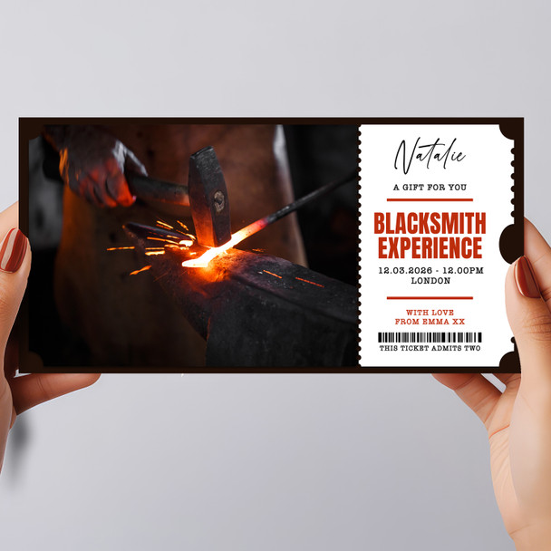 Blacksmith Experience Personalised Surprise Ticket Gift Voucher