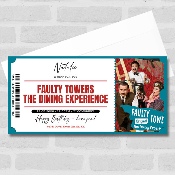 Faulty Towers The Dining Experience Personalised Surprise Ticket Gift Voucher