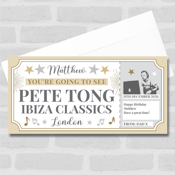 Pete Tong Ibiza Classics Concert Personalised Surprise Ticket Gift Voucher