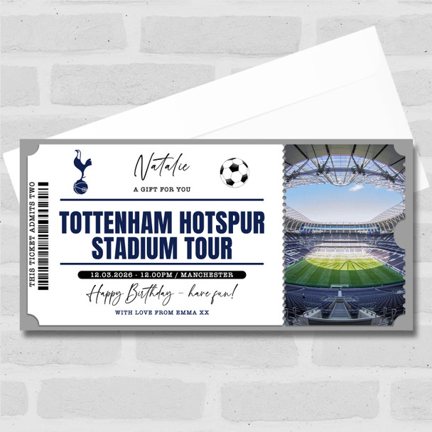 Stadium Tour Football London Personalised Surprise Ticket Gift Voucher