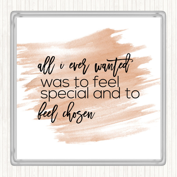 Watercolour All I Wanted Quote Coaster