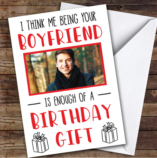 Birthday Card Personalised Girlfriend Boyfriend Photo Gift Funny