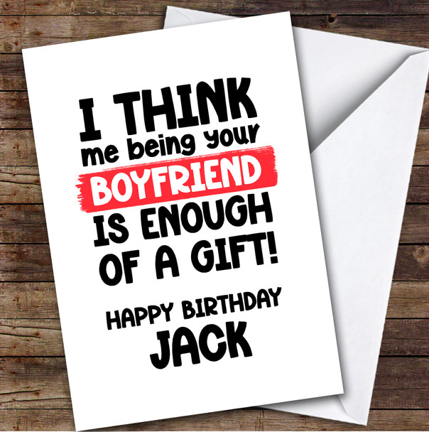 Girlfriend Funny Birthday Card Personalised