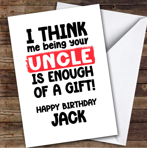 Niece Nephew Funny Birthday Card Personalised