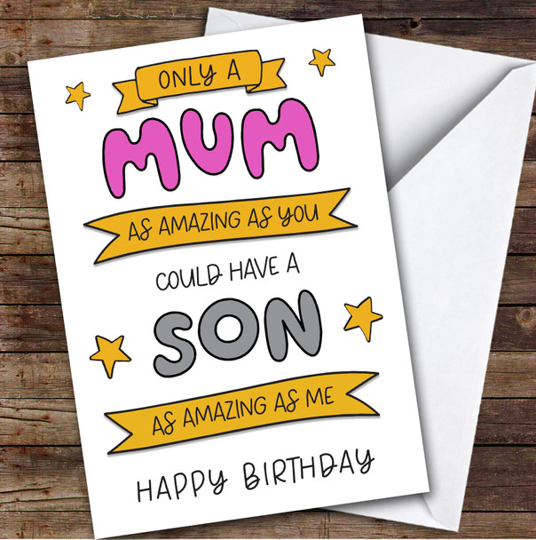 Birthday Card Personalised Mum Amazing
