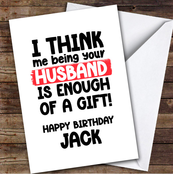 Wife Funny Birthday Card Personalised