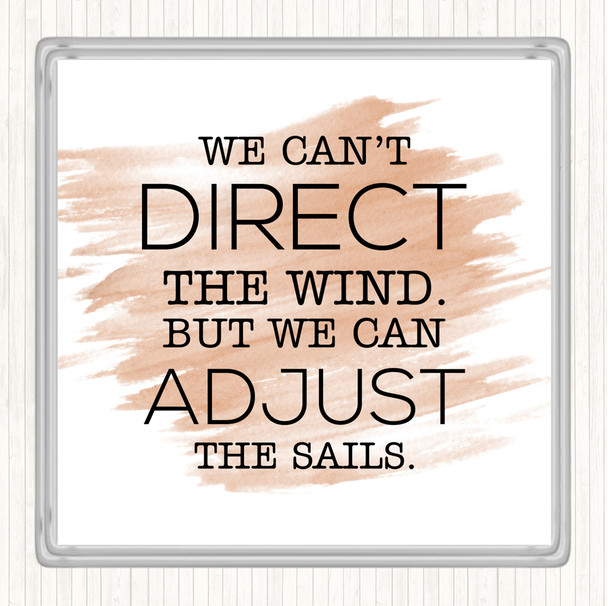Watercolour Direct Wind Adjust Sails Quote Coaster