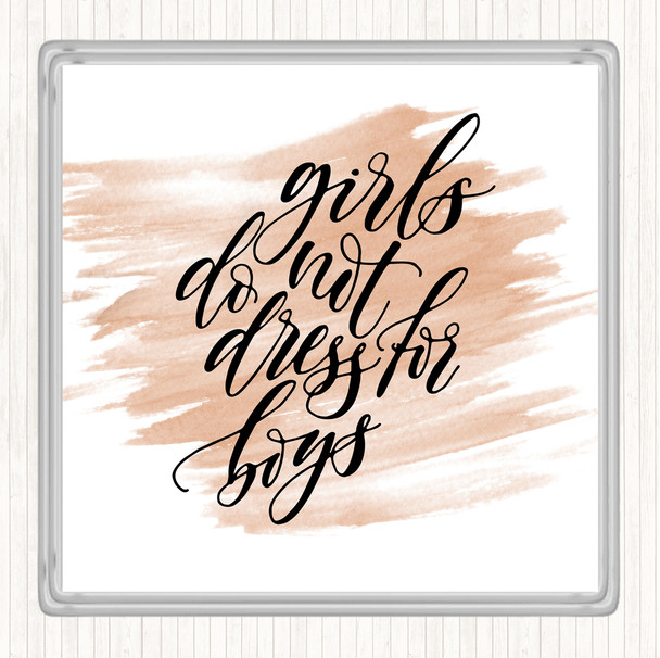 Watercolour Dress For Boys Quote Coaster