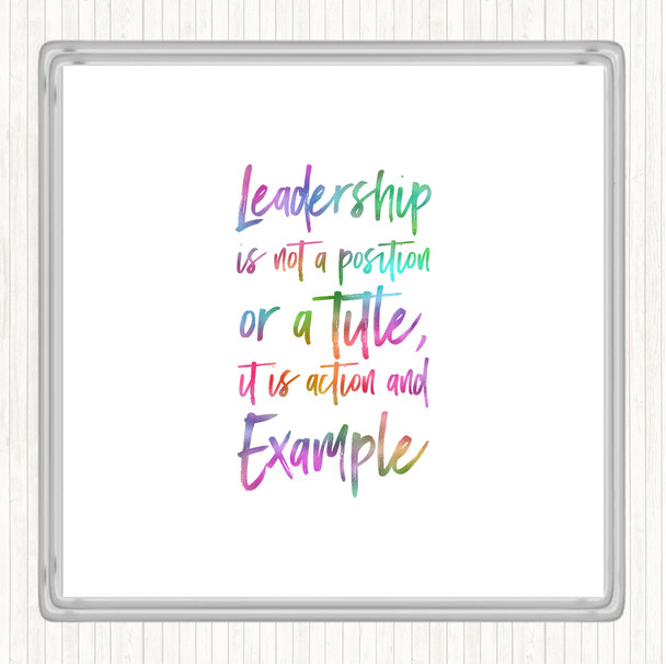 Leadership Rainbow Quote Coaster