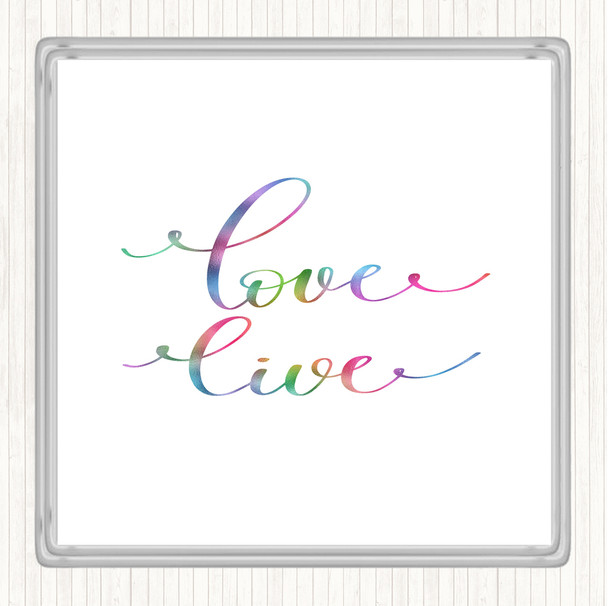 Love Live Rainbow Quote Coaster