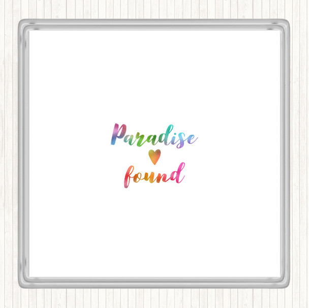 Paradise Rainbow Quote Coaster