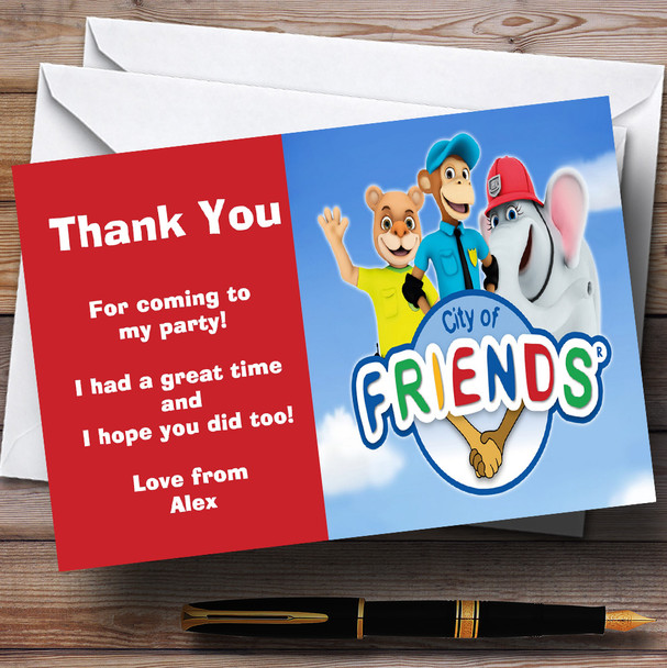 City Of Friends Customised Children's Birthday Party Thank You Cards