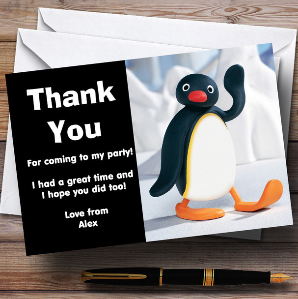 Pingu Penguin Customised Children's Birthday Party Thank You Cards
