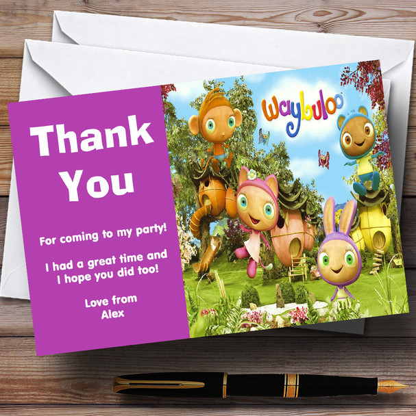 Waybuloo Customised Children's Birthday Party Thank You Cards