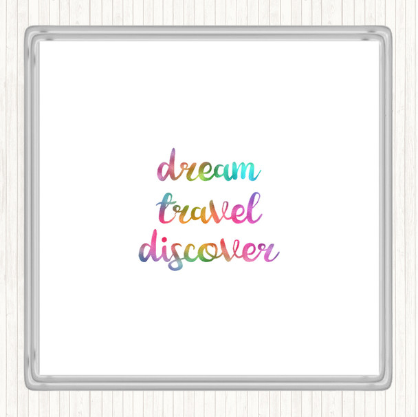 Dream Rainbow Quote Coaster