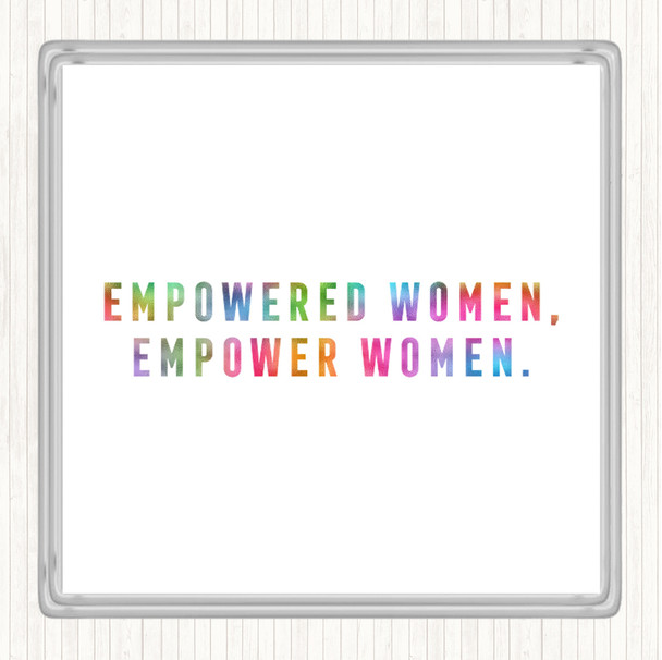 Empowered Women Rainbow Quote Coaster