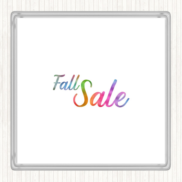 Fall Sale Rainbow Quote Coaster