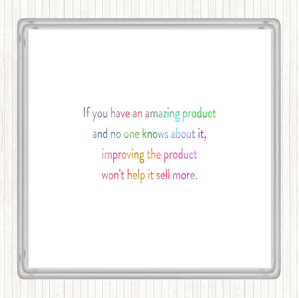 Amazing Product Rainbow Quote Coaster
