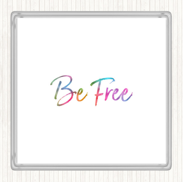 Free Rainbow Quote Coaster