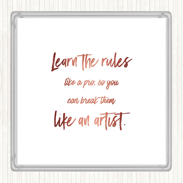 Rose Gold Like A Pro Quote Coaster