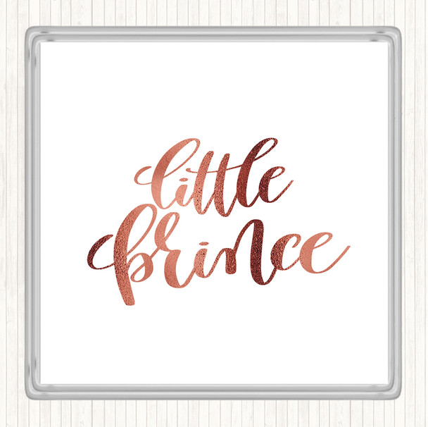 Rose Gold Little Prince Quote Coaster
