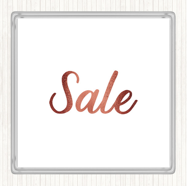 Rose Gold Sale Quote Coaster