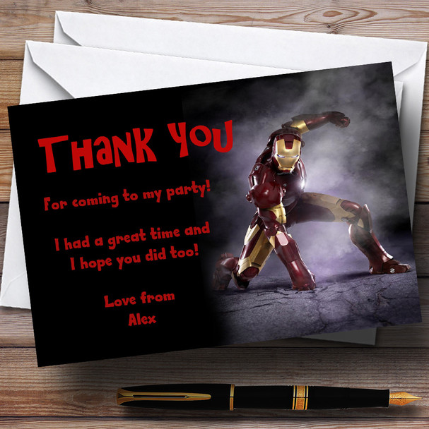 The Iron Man Customised Children's Party Thank You Cards