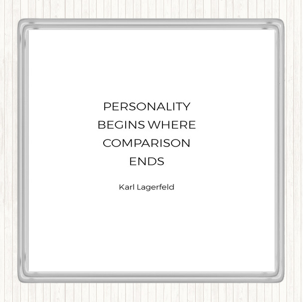 White Black Karl Personality Quote Coaster