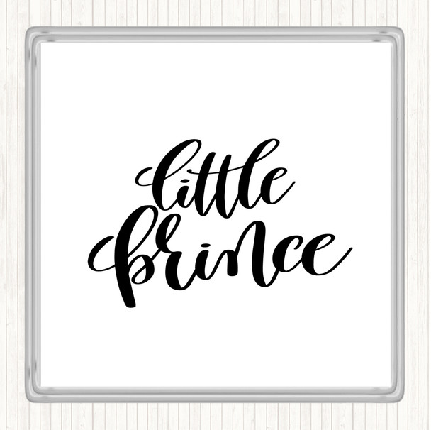 White Black Little Prince Quote Coaster