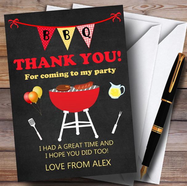 BBQ Bunting Party Thank You Cards