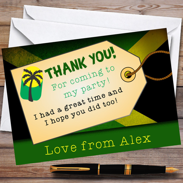 Jamaican Reggae Party Thank You Cards