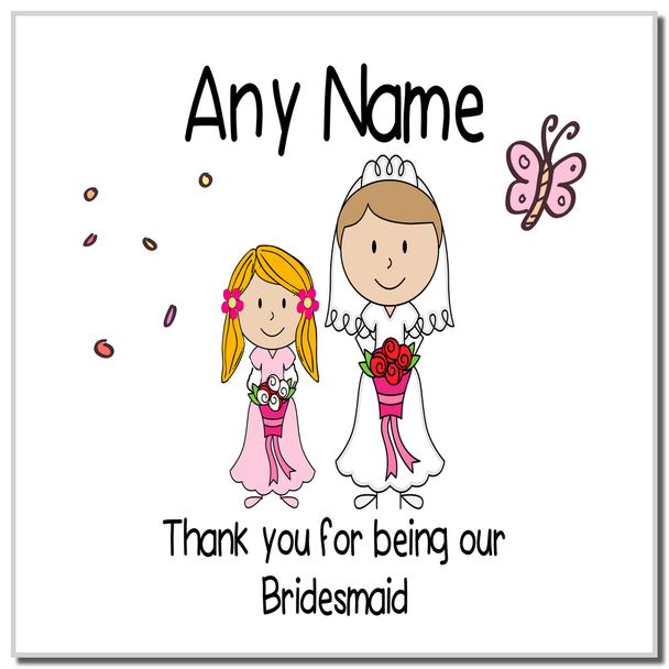 Thank You Bridesmaid Coaster