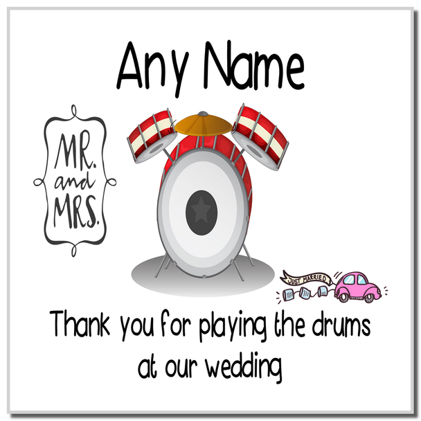 Thank You For Playing The Drums At Our Wedding Coaster