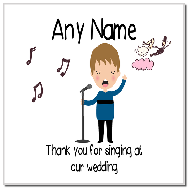 Thank You For Singing At Our Wedding Male Coaster