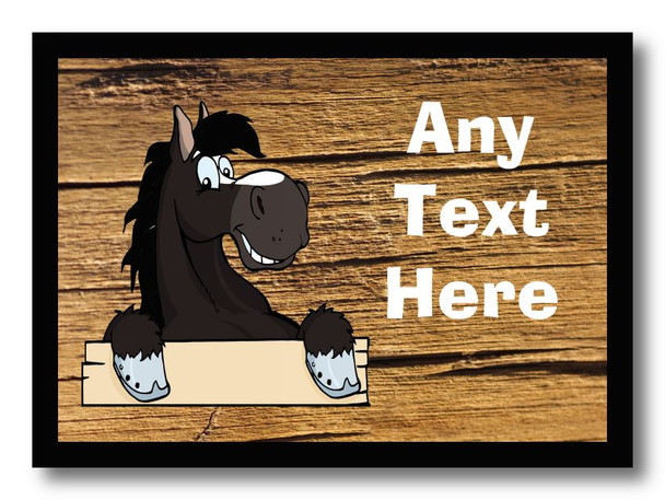 Black Horse Cracked Wood Placemat