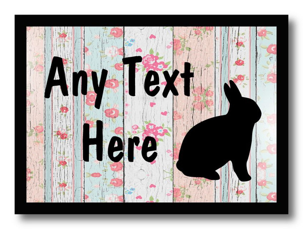 Rabbit Shabby Wood Placemat