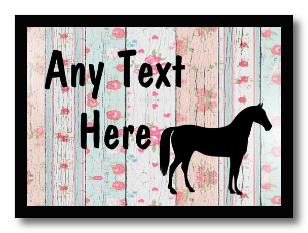 Horse Shabby Wood Placemat