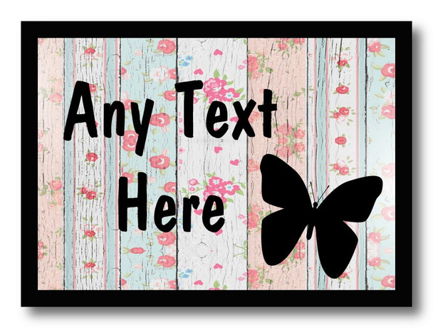 Butterfly Shabby Wood Placemat