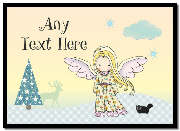 Angel Blond Hair Christmas Placemat